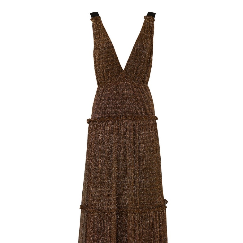 Hutch, Metallic Tiered Gown, Size 0